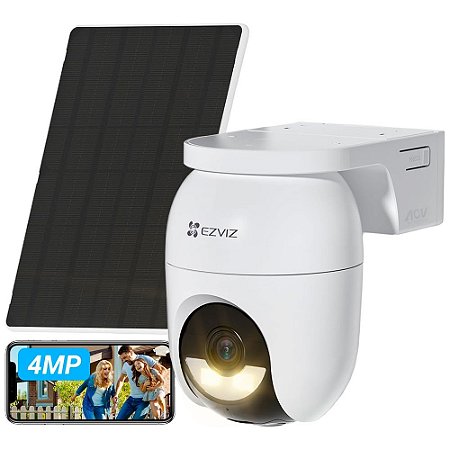 Câmera Ezviz Cb8 Lite 4g 4mp 2k Pan Tilt Painel Solar IP65