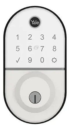 Fechadura Digital Yale Compact Rolete Branca Biometria Senha