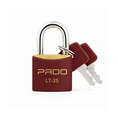 Cadeado de Latão SM LT-25mm Vermelho Pado Seguro e resistente