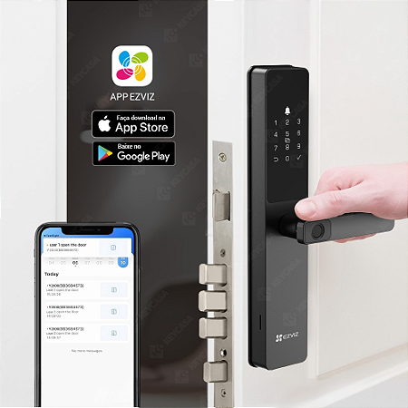 Fechadura Digital DL05 EZVIZ WiFi IP65 máquina 4 pinos 6068
