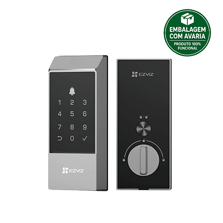 REEMBALADO - Fechadura Digital Embutir DL04 EZVIZ Senha, APP, IP55