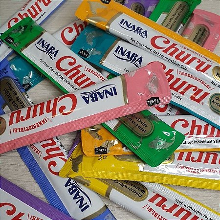 Churu 4 tubos sabores sortidos petisco saudável para gatos
