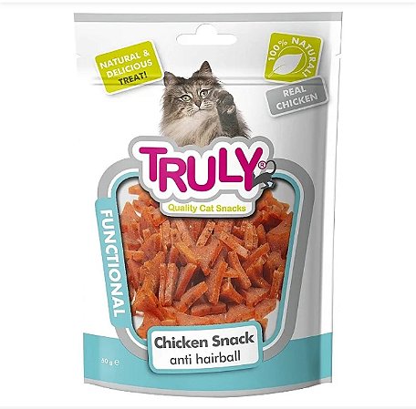 Truly Hairball petisco funcional natural anti bola de pelos para gatos