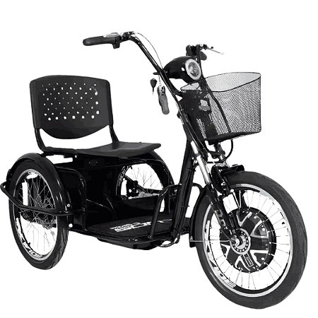 Triciclo Elétrico Duos FOX 800W 48V – Até 45km de Autonomia