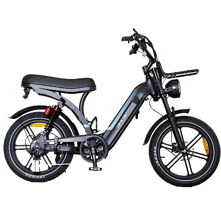 Bicicleta Elétrica Q8 1000W 48V 15Ah 32km/h, freio a disco e farol LED.