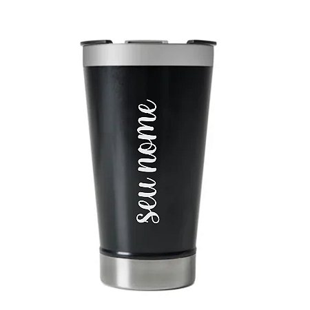 COPO TÉRMICO COM SEU NOME - 473ML - COM TAMPA E ABRIDOR