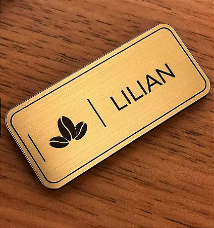 Broche Personalizado ABS ESCOVADO - Com Imã
