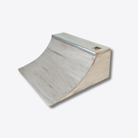 Rampa modelo Quarter Pipe com coping em alumínio para skate de dedo obstáculo para Fingerboard