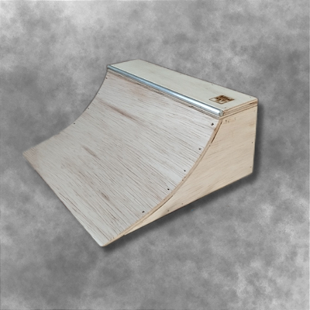 Rampa modelo Quarter Pipe com coping em alumínio para skate de dedo obstáculo para Fingerboard