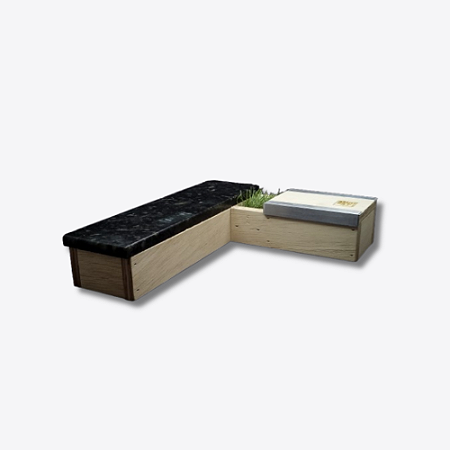 Caixote Granite Corner Obstáculo para Fingerboard Skate de Dedos com borda de Granito