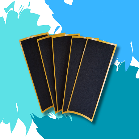 5x - Tape tradicional fundo amarelo  extra fina para Fingerboard e Skate de Dedos