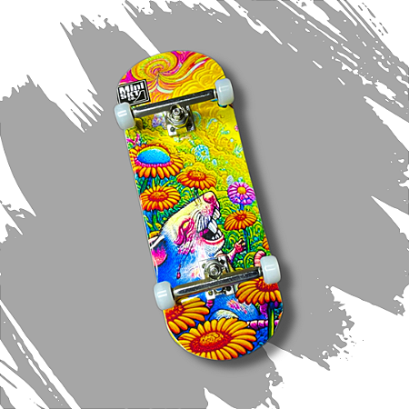 Fingerboard completo 34mm Mini SKT Co. modelo "Psicodelic Rat"