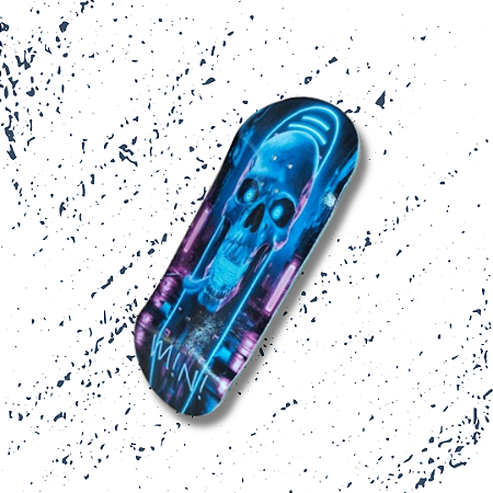 Deck "Cibernetic Skull" para Fingerboard Skate de dedo