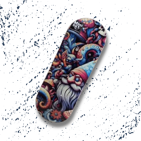 Deck "Psicodelic Gnome" para Fingerboard Skate de dedo / Arte - @mvidal.artes