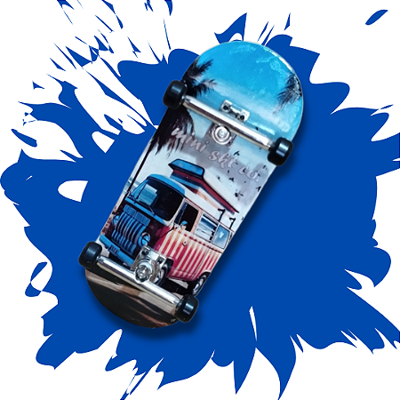 Fingerboard completo 36mm Mini SKT Co. modelo "Califórnia Vibes"