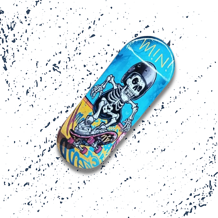 Deck "Skeleton SKT" para Fingerboard Skate de dedo
