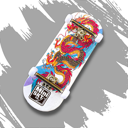 Fingerboard completo 34mm Mini SKT Co. modelo "Oriental Dragon"