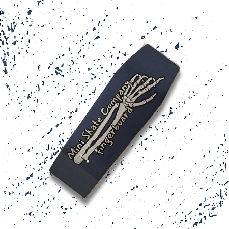 Deck linha "Old Is Cool" - modelo COFFIN "Skull Hand" para Fingerboard e Skate de Dedo