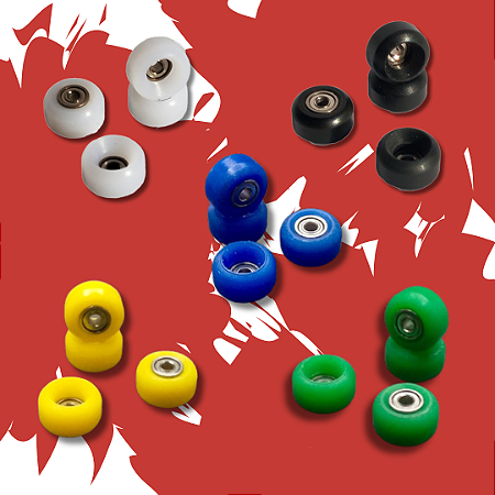 Rodas CNC Street rolamentadas para Fingerboard Skate de dedo Várias cores