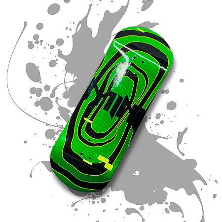 Deck "Circuit Green" 34 ou 36mm STREET-V3/MID - arte feita pelo Artista Michel Vidal de Curitiba-PR