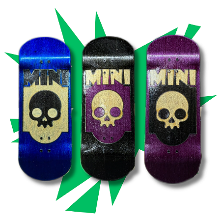 Deck Split Ply modelo "Skull Portrait" 34mm STREET-V3 MID para Fingerboard Skate de Dedos