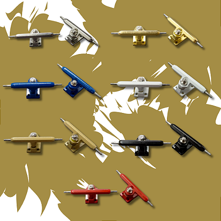 Trucks 36mm PRO HEX 4.0 com bushings, pivot cups e porca auto block em Várias Cores