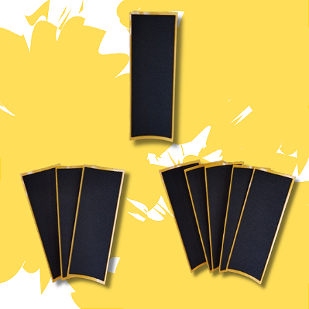 Tape tradicional fundo amarelo extra fina para Fingerboard e Skate de Dedos - Kits de 1, 3 ou 5 unidades