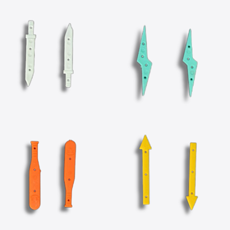 Boardrails Figures com Parafusos Protetor de Deck Shape para Fingerboard e Skate de dedo