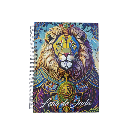 Caderno Universitario 10 materias 200 folhas Leao de Juda Armadura