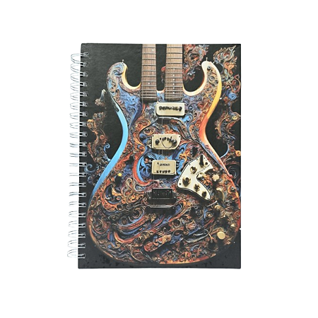 Caderno Universitario 96 Folhas Guitarra