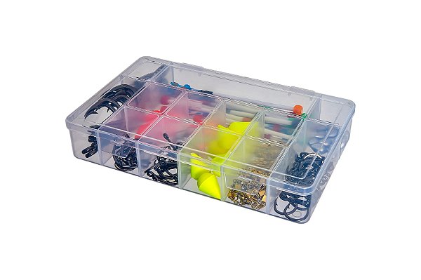 Caixa M Organizador com Divisórias Trava Porta Itens Escritório