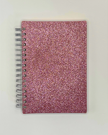 Agenda Glitter Planner Diário Anual Rosa