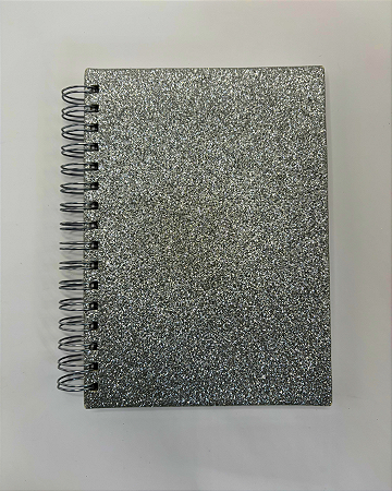Agenda Glitter Planner Diário Anual Prata