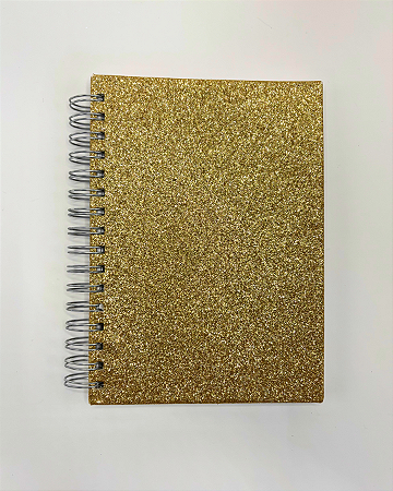 Agenda Glitter Planner Diário Anual Dourado