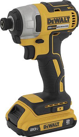 Parafusadeira de impacto 1/4", DCF7871D2-BR, 20 V, acompanha 2 baterias e carregador, DEWALT