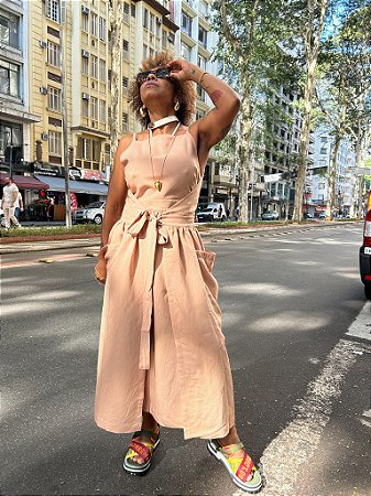 Vestido Ewá - Bege