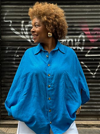 Camisa Leda Martins - Azul