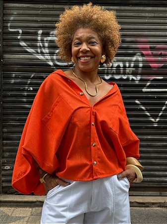 Camisa Leda Martins - Laranja