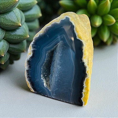 Mini geodo de Ágata natural - proteção, equilíbrio e harmonia