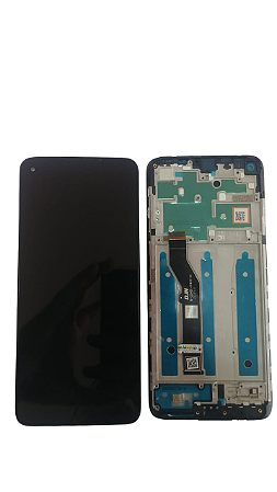 Tela Display Frontal Com Aro Motorola Moto G9 Plus Xt2087 Preto