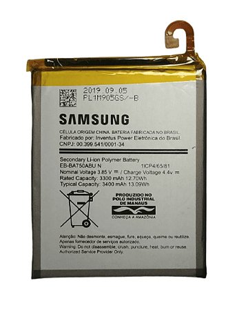 Bateria EB-BA750ABU A7 2018 A750 A10 2018 A105.3400Mah Original