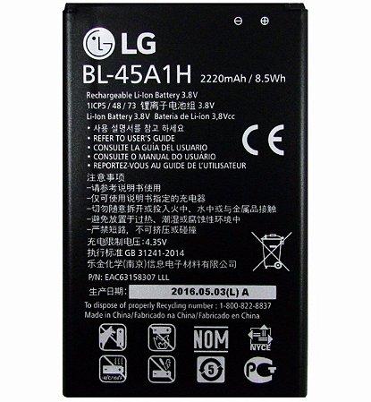 Bateria Lg K10 Bl-45a1h Tv K430 / K410 2220mah Original Nacional