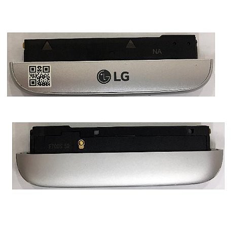 Conector de Carga completo com Campainha Buzzer Microfone  Lg G5 G5 Se H840 H830 H860 Original Cinza Claro