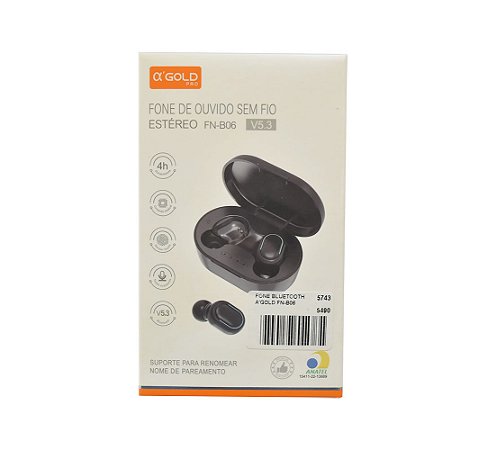 Fone De Ouvido Bluetooth 5.3 Par Sem Fio Duplo Sensor Touch