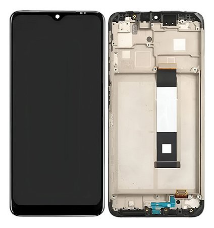 Tela Display Frontal Compativel Poco M3 Redmi 9t C/ Aro Preto