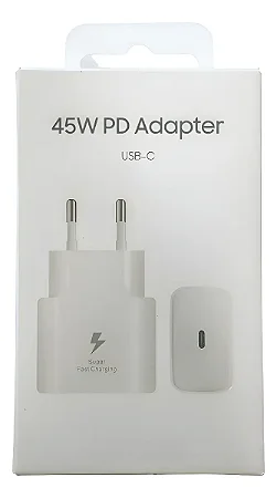 Carregador Turbo Fast 45w Compativel Samsung Tipo-c Usb-c