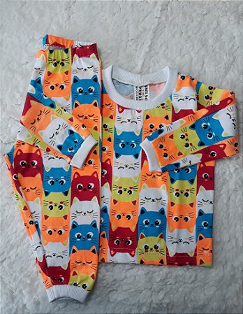 Pijaminha Estampa Gatinhos Pikachu Tamanho P