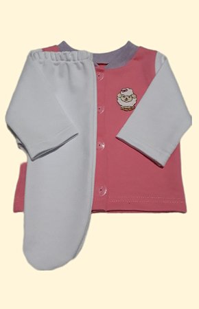Conjunto Pagão em Moletinho Para Menina Tamanho RN