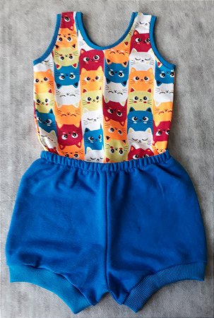 Conjunto Regata Estampa Pikachu e Tapa Fralda Azul Tamanho GG (12 à 24meses)