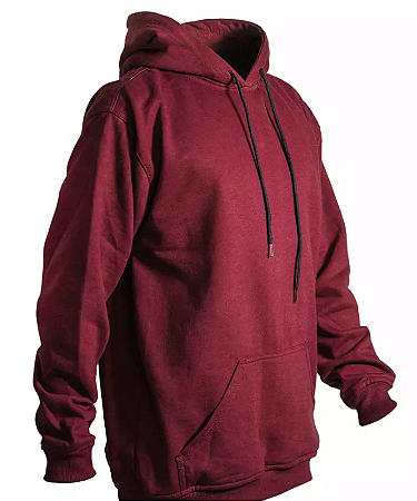 Blusa de Moletom Canguru Vinho